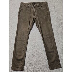 John Varvatos Men's Slim Straight Jeans in Olive